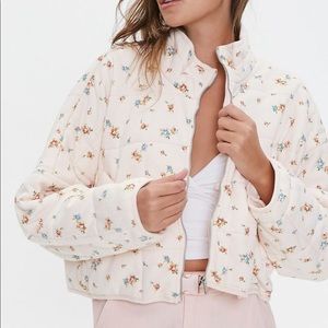 NWT Forever 21 Floral Quilted Jacket